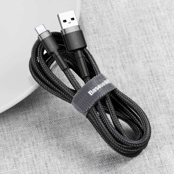 Cablu pentru telefon Baseus cafule USB Type-A/ USB Type-C Black  photo 4