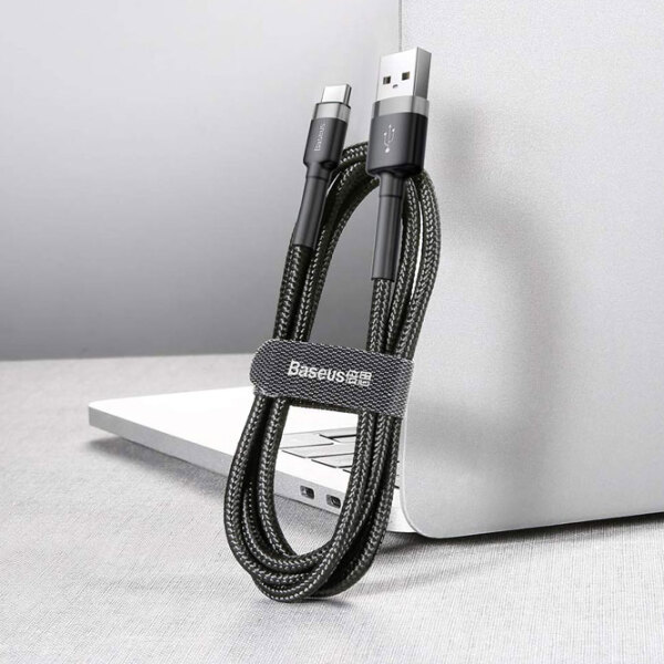 Cablu pentru telefon Baseus cafule USB Type-A/ USB Type-C Black  photo 5