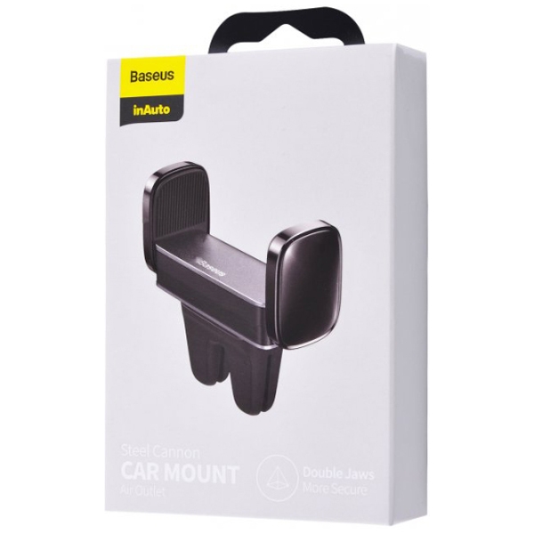 Suport pentru telefon Baseus Steel Cannon Air Outlet Car Mount Black  photo 7