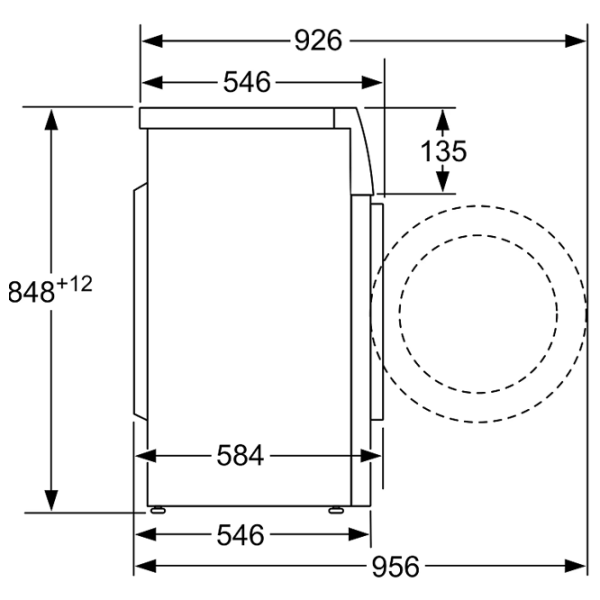 Mașină de spălat Bosch WAJ240L7SN White 7 kg, 1200 rpm, D photo 6