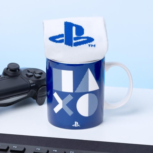 Cană Paladone PlayStation Mug and Socks Gift Set Blue 300 ml photo 3