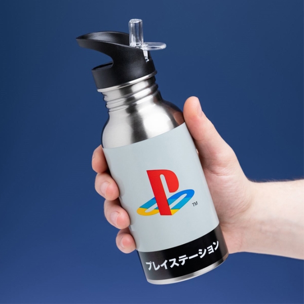 Бутылка для воды фан Paladone Heritage Metal Water with Straw Серебристый 500 мл photo 5