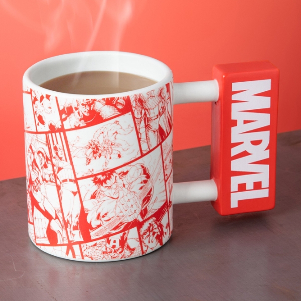 Cană Paladone Marvel Logo Shaped Mug White 300 ml photo 3
