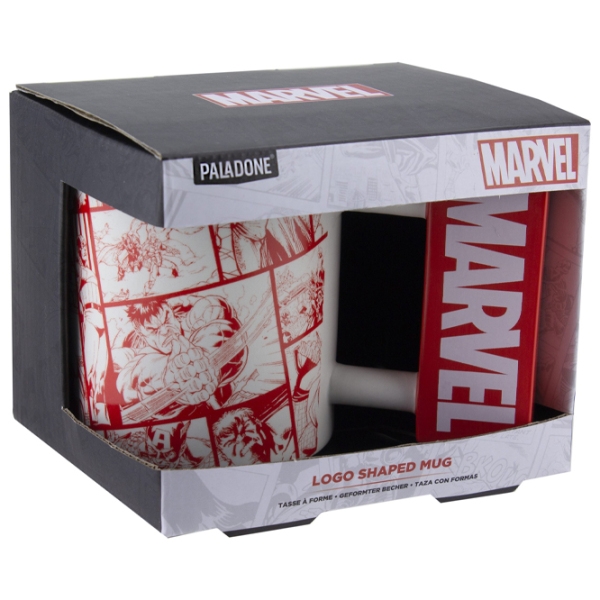 Cană Paladone Marvel Logo Shaped Mug White 300 ml photo 5