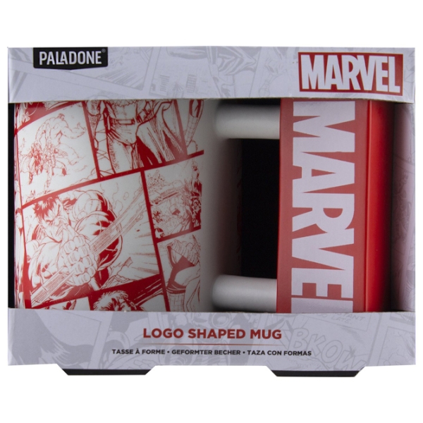 Cană Paladone Marvel Logo Shaped Mug White 300 ml photo 6