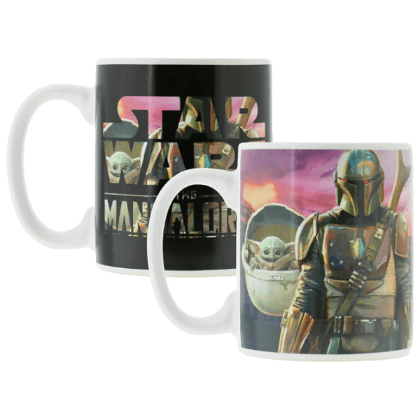 Cană Paladone Star Wars Mandalorian Heat Change Mug White 300 ml photo 1