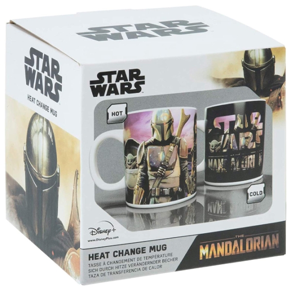 Cană Paladone Star Wars Mandalorian Heat Change Mug White 300 ml photo 3