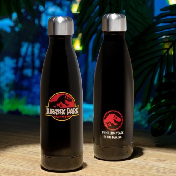 Sticlă pentru apă Fan Paladone Jurassic Park Metal Water Bottle Black 500 ml photo 3