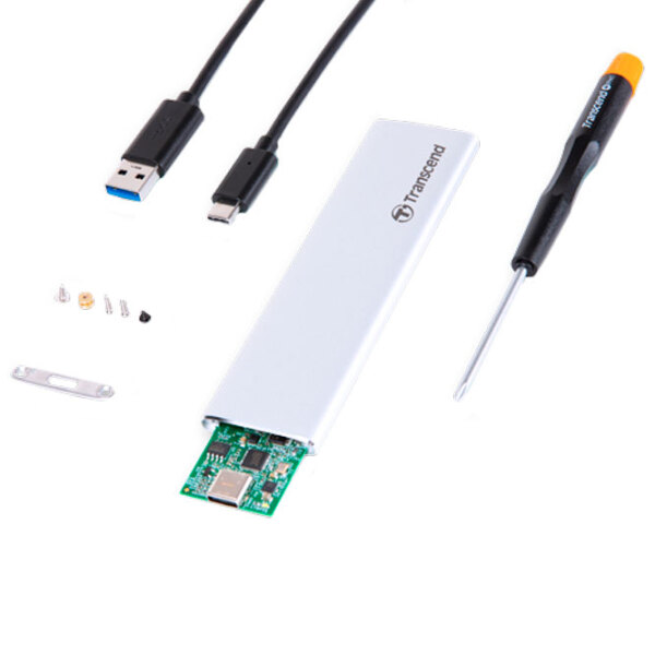 Carcasă externă pentru SSD Transcend CM42S Silver USB 3.1 photo 4