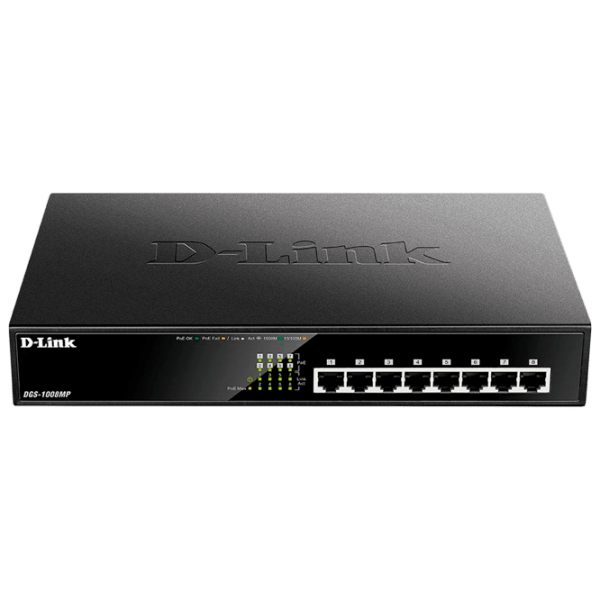 Switch D-Link DGS-1008MP/ B1A Black 16 Gbit/ s photo 1