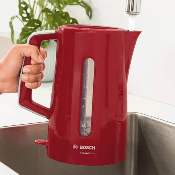 Ceainic electric Bosch TWK3A014 Red 2400 W, 1.7 l, Material interior: Plastic photo 5