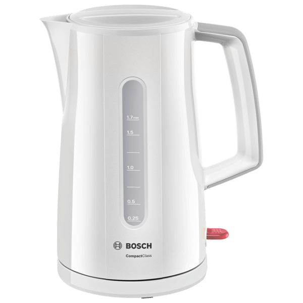 Электрочайник Bosch TWK3A011 Белый 2400 Вт, 1.7 л, Внутреннее покрытие: Пластик photo 1