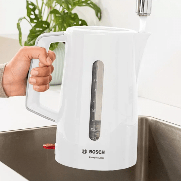 Электрочайник Bosch TWK3A011 Белый 2400 Вт, 1.7 л, Внутреннее покрытие: Пластик photo 6