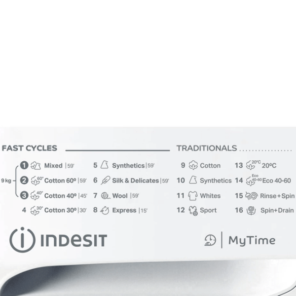 Mașină de spălat Indesit MTWE 91484 WK White 9 kg, 1400 rpm, C photo 5