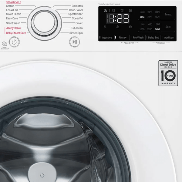 Стиральная машина LG F4WV309S3E Белый 9 кг, 1400 об/ мин, A+++ photo 8