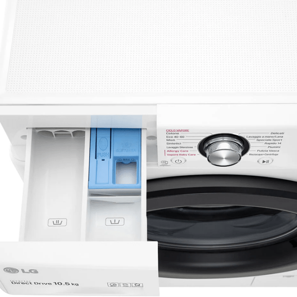 Mașină de spălat LG F4WV310S6E White 10.5 kg, 1400 rpm, B photo 7