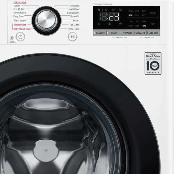 Mașină de spălat LG F4WV310S6E White 10.5 kg, 1400 rpm, B photo 8