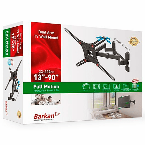 Suport TV Barkan BM464 Black VESA 600 x 400 mm photo 2