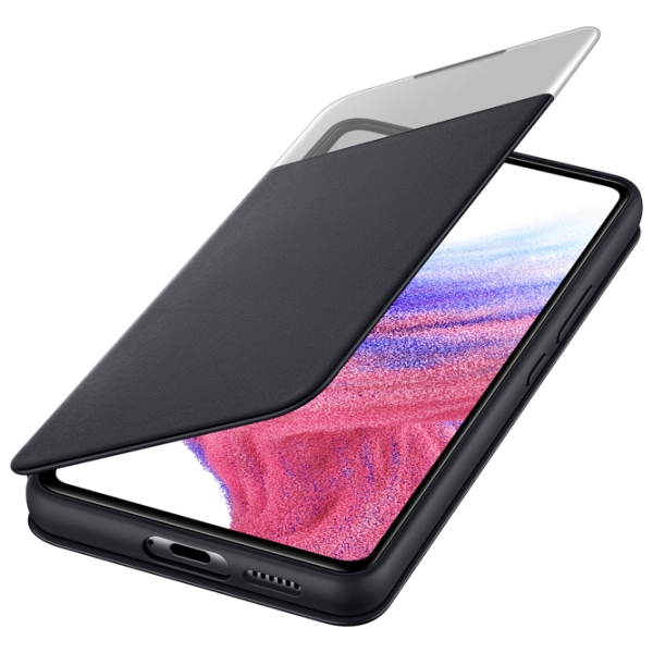 Husă pentru smartphone Samsung Galaxy A53 5G (EF-EA536PBEGEE) Black Samsung, BioTPU, Smart View Wallet photo 4
