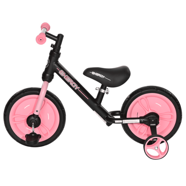 Bicicletă fără pedale Lorelli ENERGY 2in1 11" Pink Black Metal / Pentru copii photo 2