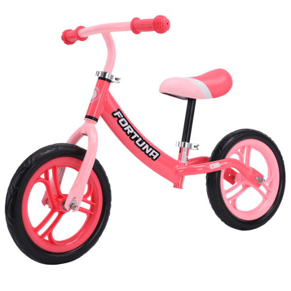 Bicicletă fără pedale Lorelli FORTUNA 12" Pink Black Metal / Pentru copii photo 1