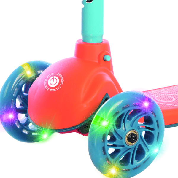 Trotinetă pentru copii cu trei roți Lorelli Tamtam (10390160003) Teal 3 ani, 50 kg, Din plastic cu silicon photo 6
