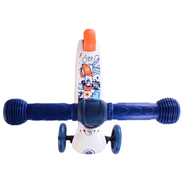Trotinetă pentru copii cu trei roți Lorelli Tamtam (10390160001) Blue 3 ani, 50 kg, Din plastic cu silicon photo 3