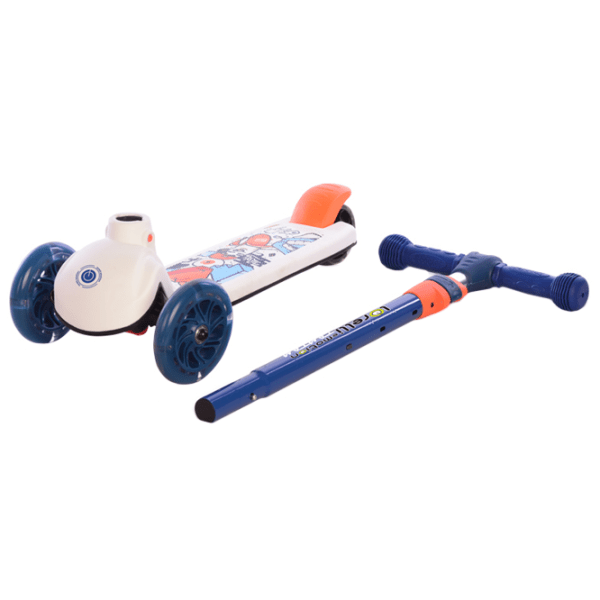Trotinetă pentru copii cu trei roți Lorelli Tamtam (10390160001) Blue 3 ani, 50 kg, Din plastic cu silicon photo 4