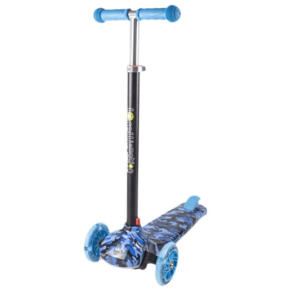 Trotinetă pentru copii cu trei roți Lorelli Yuppee (10390100017) Blue 3 ani, 50 kg, Din plastic cu silicon photo 1