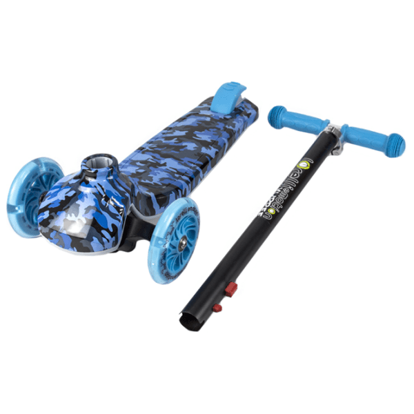 Trotinetă pentru copii cu trei roți Lorelli Yuppee (10390100017) Blue 3 ani, 50 kg, Din plastic cu silicon photo 4