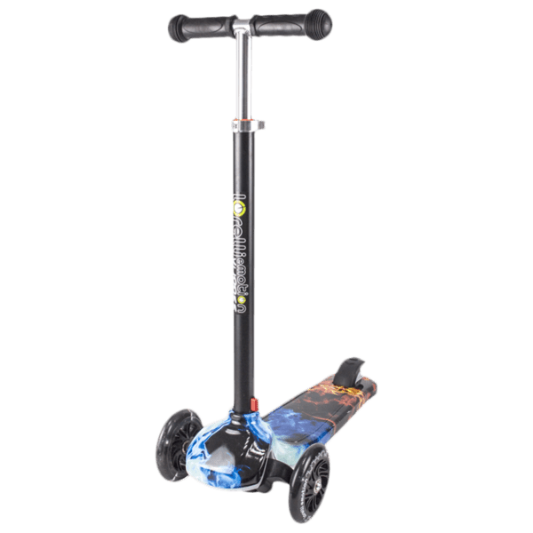 Детский трёхколёсный самокат Lorelli Yuppee (10390100018) Черный 3 года, 50 кг, Пластиковые с силиконом photo 1