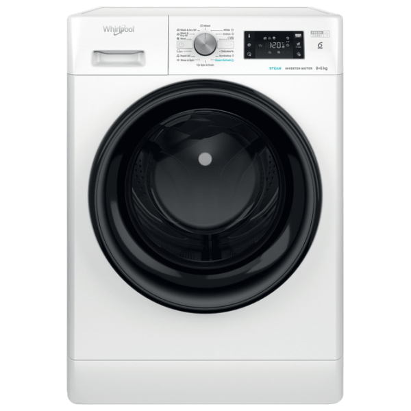 Mașină de spălat cu uscător Whirlpool FFWDB 864349 BV EE White 8 kg, 1400 rpm, D photo 1