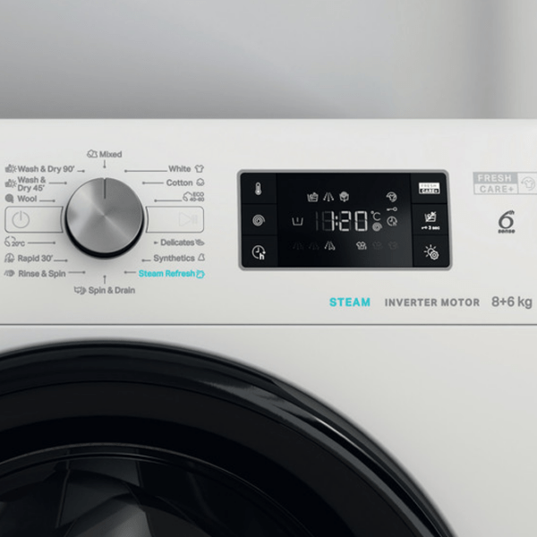 Mașină de spălat cu uscător Whirlpool FFWDB 864349 BV EE White 8 kg, 1400 rpm, D photo 8