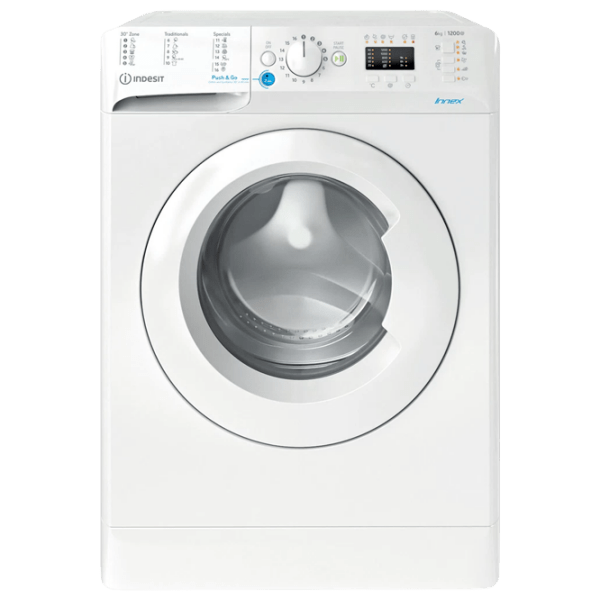Mașină de spălat Indesit BWSA 61251 W EU White 6 kg, 1200 rpm, F photo 1