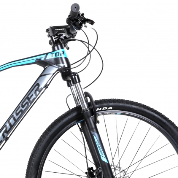 Bicicletă Crosser T02 29" 19" Black Blue Aluminiu / Pentru adulți photo 4