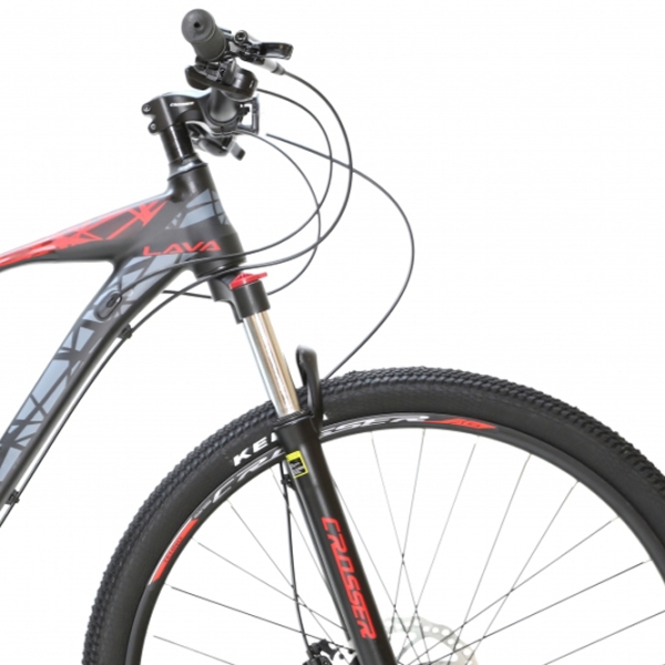 Bicicletă Crosser Lava 29" 18" Black Red Aluminiu / Pentru adulți photo 4