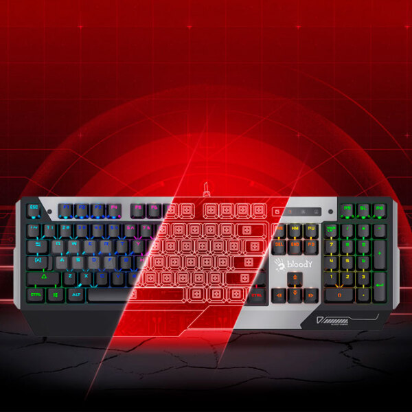Клавиатура A4Tech Bloody B865R Серый Игровой, Проводная photo 9