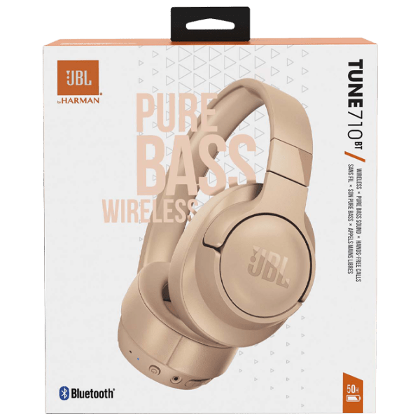 Наушники JBL T710BT Бежевый Беспроводные / Персональный / Накладные photo 4
