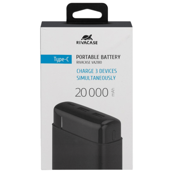 Power Bank 20000 мАч RivaCase VA2180 (10 Вт) Черный  photo 7