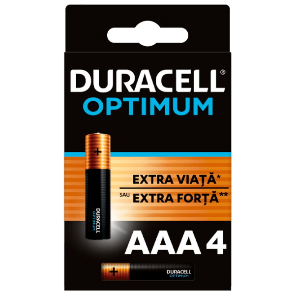 Baterie Duracell Optimum K4 AAA (4 buc.)  photo 1