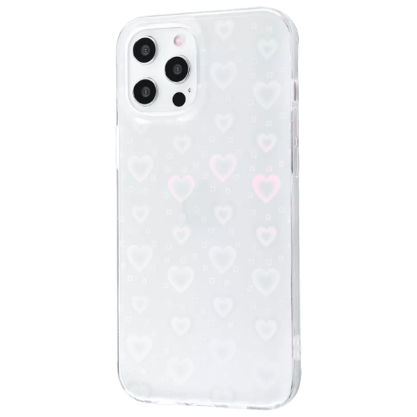 Чехол для смартфона Apple iPhone 13 Pro Max (Art Holographic Heart) Прозрачный WAVE, TPU, Back photo 1