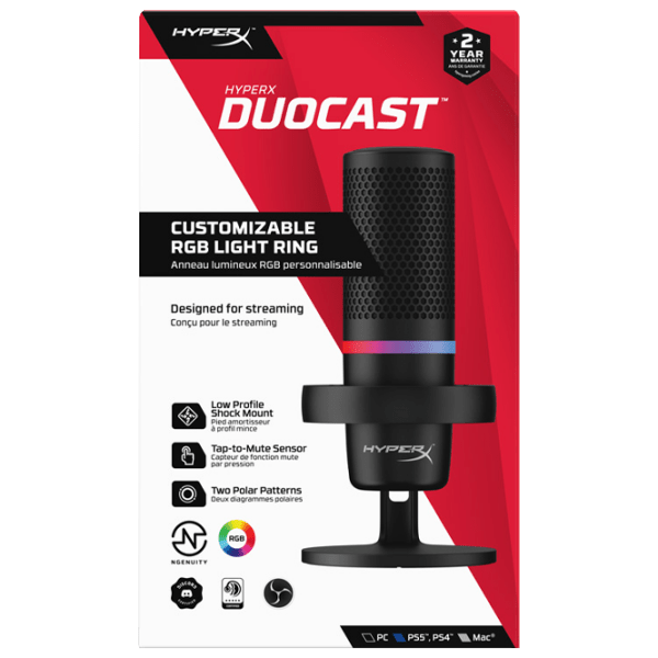 Microfon HyperX DuoCast Black  photo 5