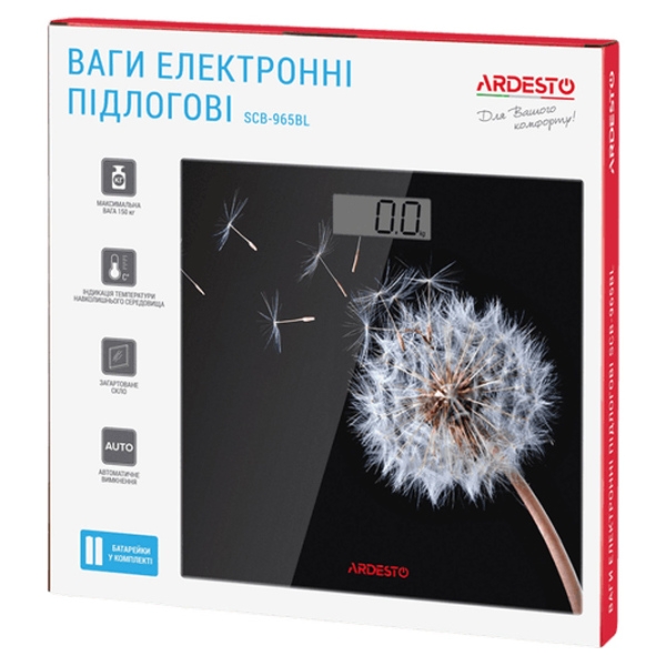 Напольные весы Ardesto SCB-965BL Черный 150 кг / Черный photo 5
