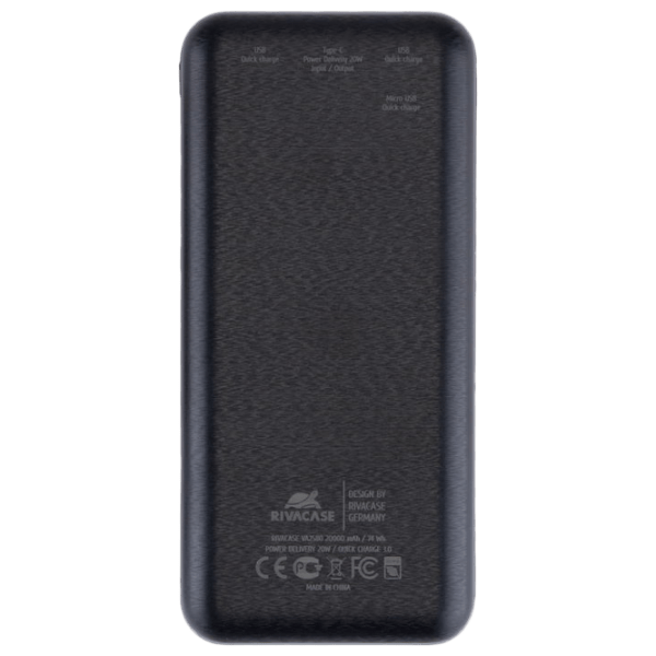 Power Bank 20000 mAh RivaCase VA2580 (20 W) Black  photo 2