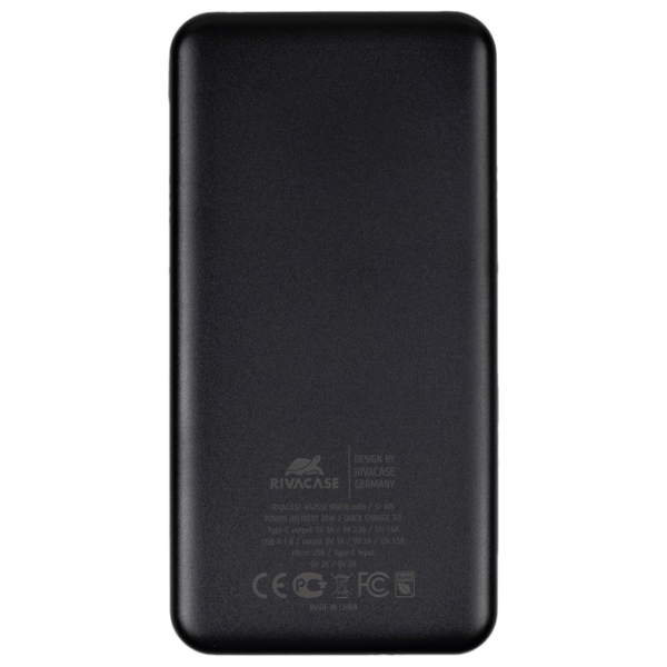 Power Bank 10000 мАч RivaCase VA2532 (20 Вт) Черный  photo 2