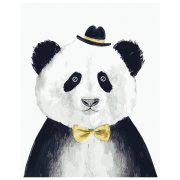 Pictură pe numere BrushMe Mr. Panda GX9465 50 x 40 cm, P&acirc;nză
