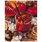 Pictură pe numere BrushMe Vin fiert picant BS52736 50 x 40 cm, P&acirc;nză