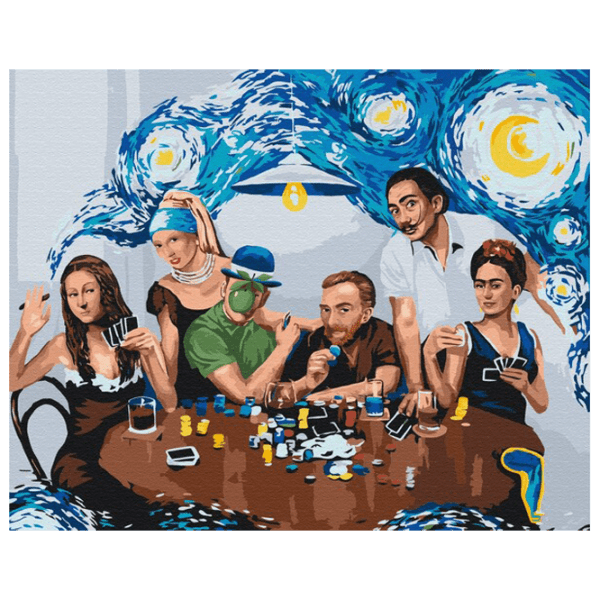 Pictură pe numere BrushMe Prieteni - capodopere BS52761 50 x 40 cm, P&acirc;nză photo 1