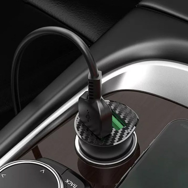Încărcător auto Hoco Z39 (18 W) Black  / Black photo 5