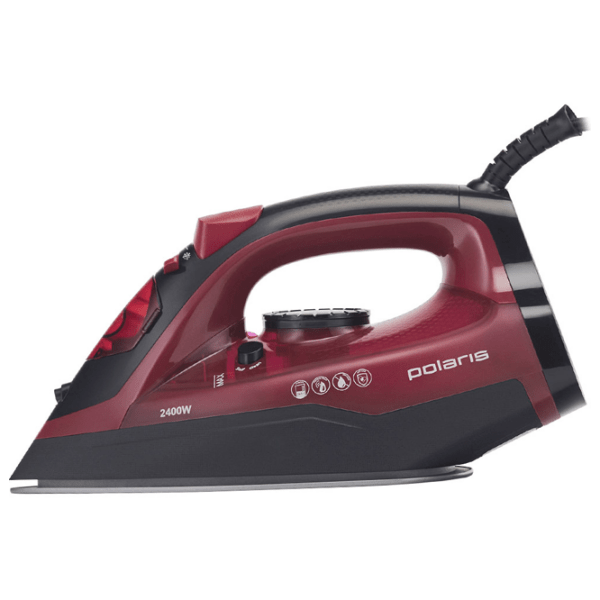 Fier de călcat Polaris PIR2478K Red 2400 W, 45 g/ min, 0.3 l, Ceramică photo 2